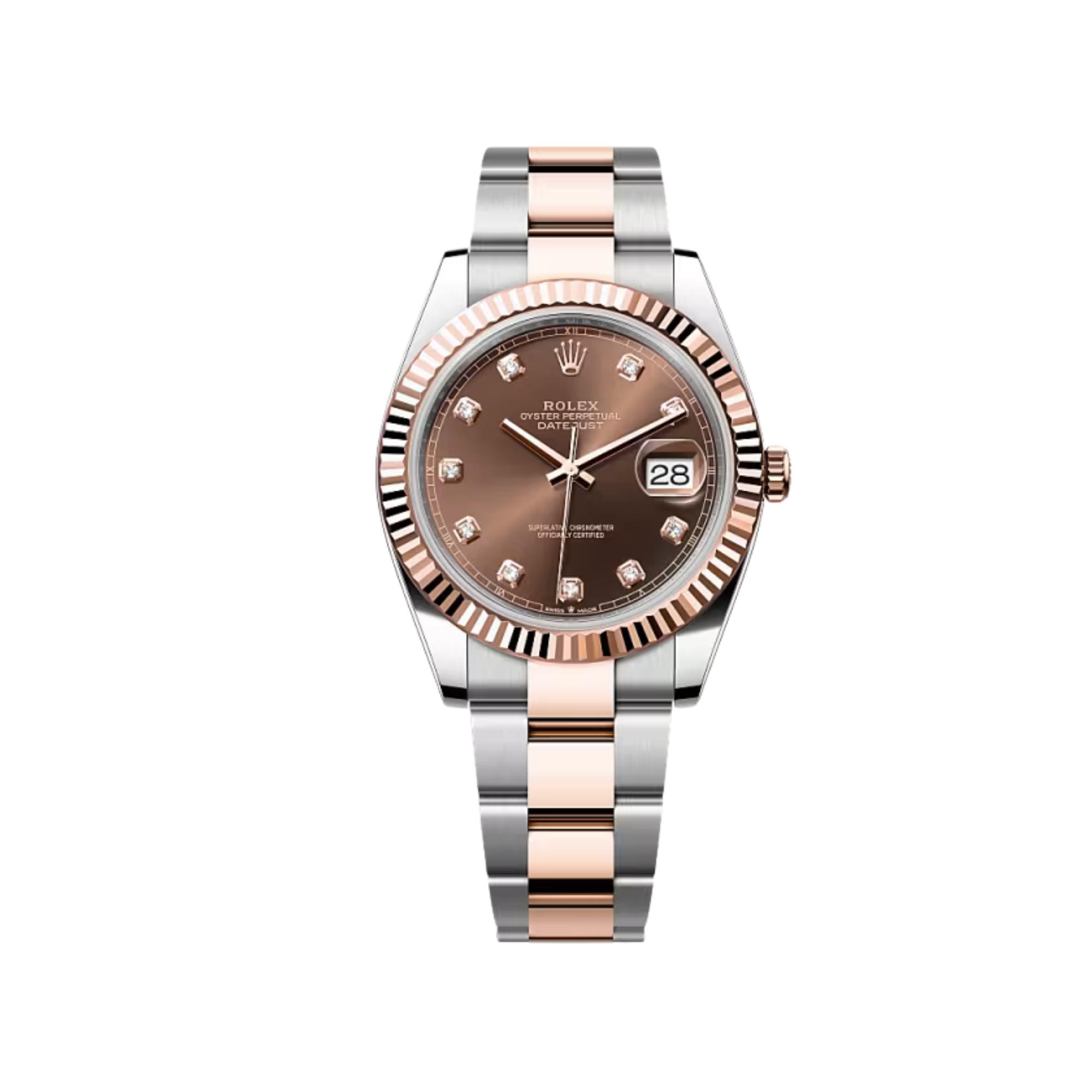 Rolex - Datejust 41 in Everose Rolesor with Chocolate Diamond Dial on Oyster Bracelet - Jackson Hole Jewelry Company
