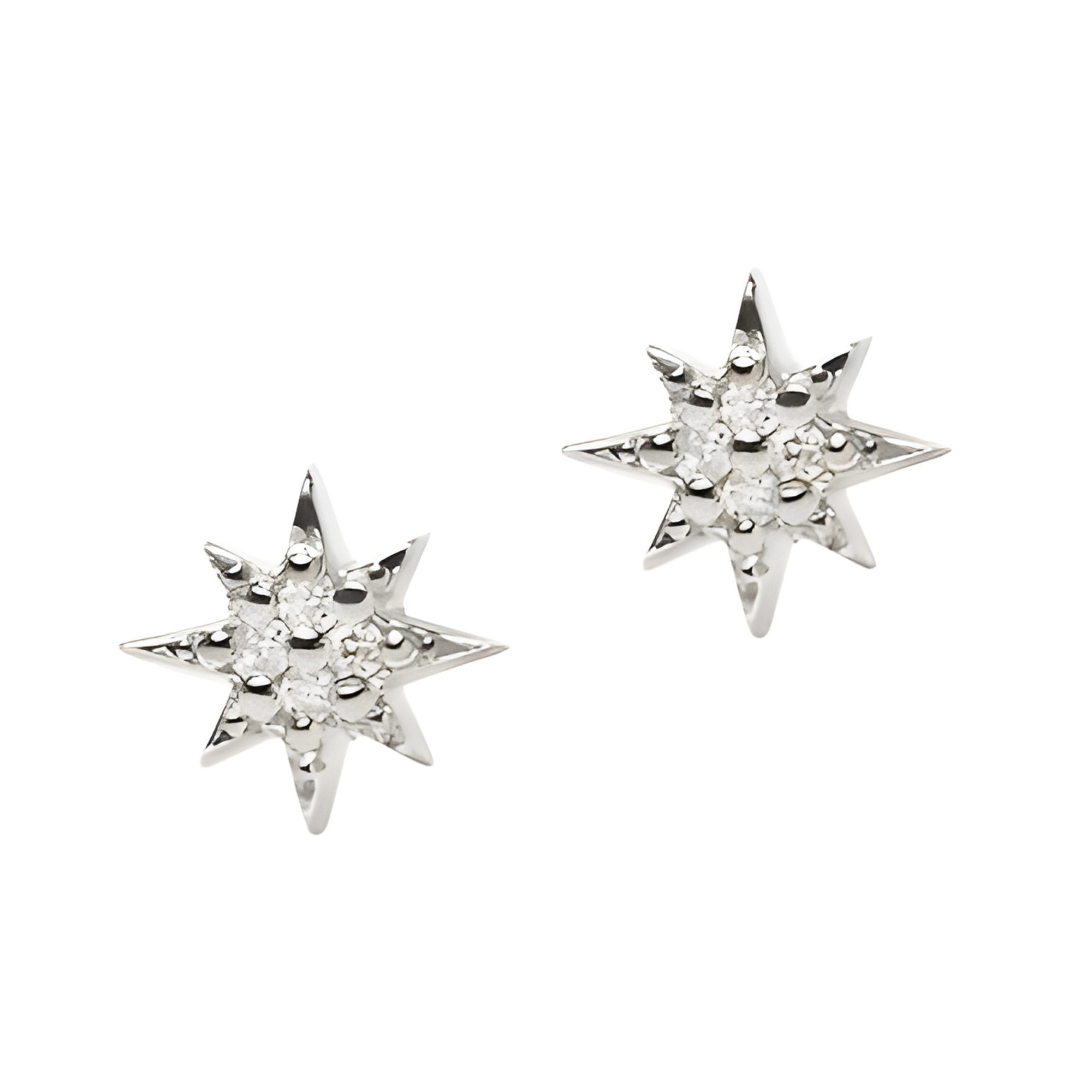 ANZIE Micro Aztec North Star Stud Earrings in 14K Gold 0.04 cttw - Jackson Hole Jewelry Company