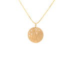Mountain Hand Edged Medallion in 14K Gold - Jackson Hole Jewelry Company