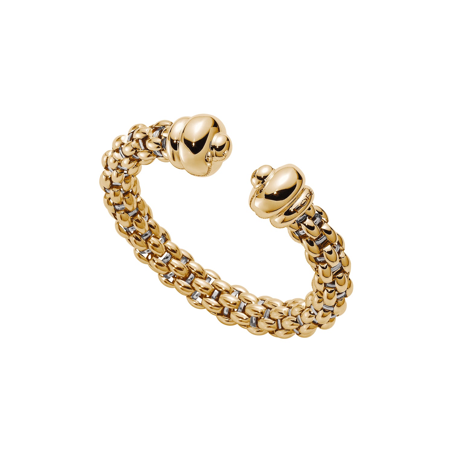 FOPE ICONE Flex'it 18K Gold Open Bangle Bracelet - Jackson Hole Jewelry Company