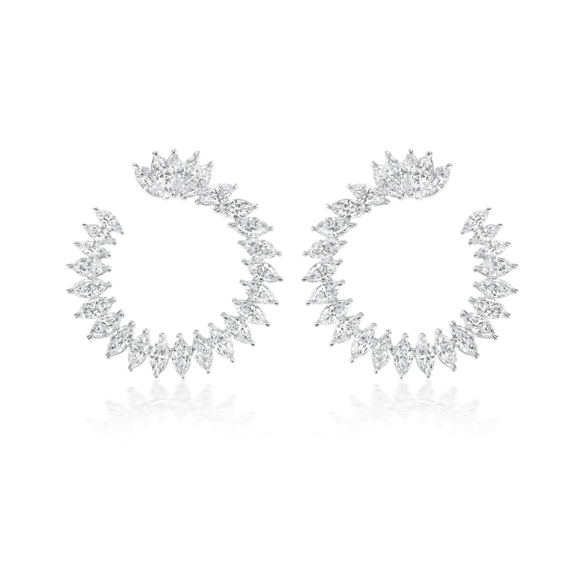 18K White Gold Marquise Diamond Earrings – 4.99 CTTW - Jackson Hole Jewelry Company