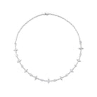 18K WHITE GOLD MARQUISE CUT DIAMONDS Necklace 15.95ctw 16.5" - Jackson Hole Jewelry Company