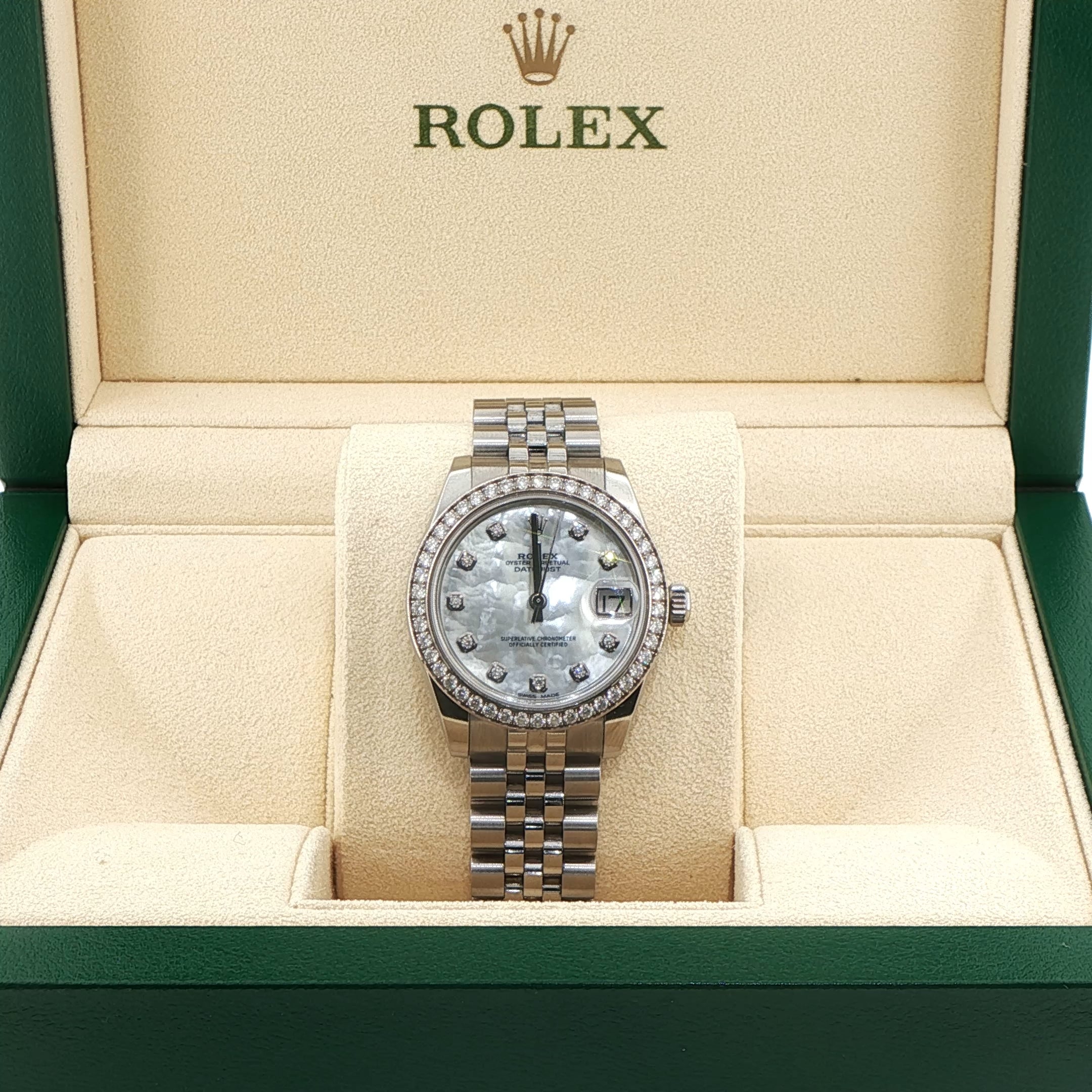 Rolex Datejust 31 with Mother-of-Pearl Diamond Dial on Jubilee (Box & Card, 2019) - Jackson Hole Jewelry Company