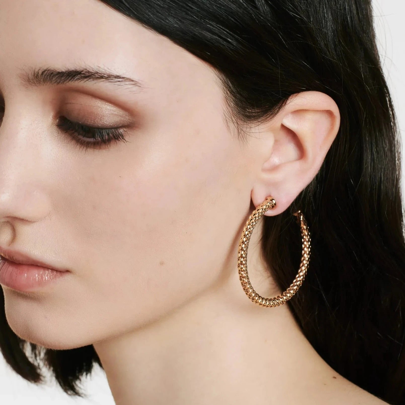 FOPE 18K YELLOW GOLD HOOP EARRINGS - Jackson Hole Jewelry Company