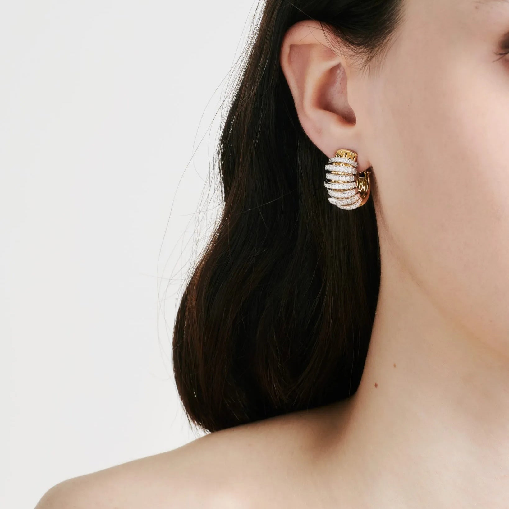 FOPE PANORAMA 18K Gold Earrings with White Diamonds - 0.46 carats - Jackson Hole Jewelry Company