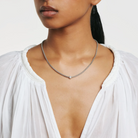 FOPE EKA 18K Gold Necklace with White Diamond Pavé Rondel - 0.19 carats - Jackson Hole Jewelry Company