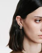 FOPE 18K GOLD EARRINGS WITH ONE ROW OF DIAMOND RONDELS - Jackson Hole Jewelry Company