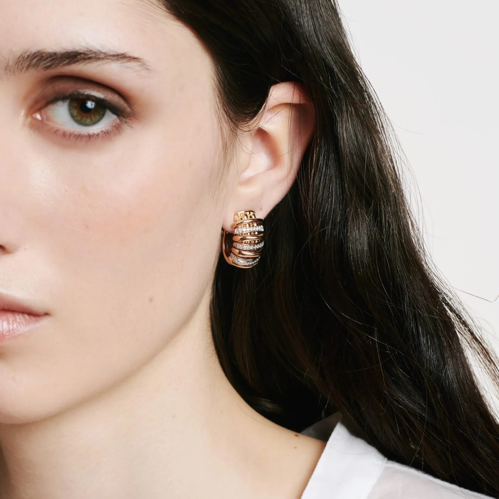 FOPE PANORAMA 18K Gold Earrings with White Diamonds - 0.46 carats - Jackson Hole Jewelry Company