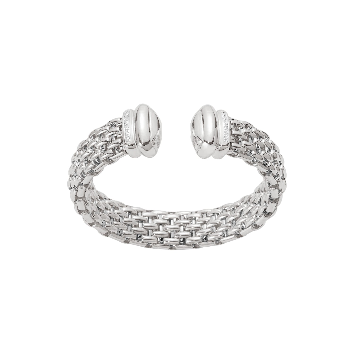 FOPE ICONE 18K Gold Open Bangle Bracelet with Diamonds - 0.85 carats - Jackson Hole Jewelry Company