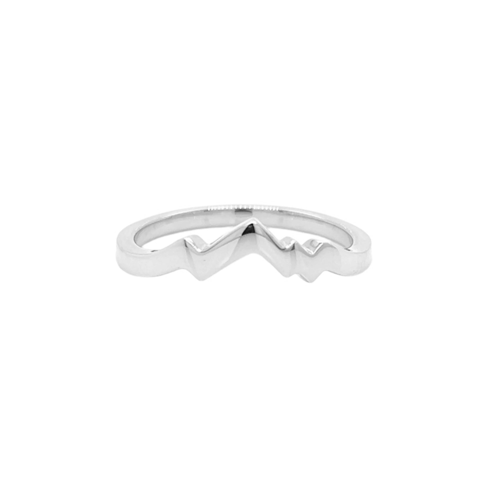 LUXE Teton Outline Ring Crafted in 18K Gold - Jackson Hole Jewelry Company