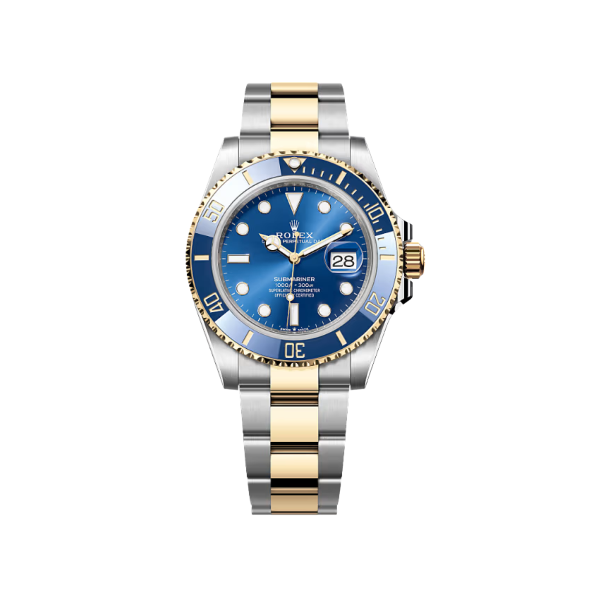 Rolex Submariner Date “Bluesy” 40mm in Yellow Rolesor with Blue Dial on Oyster Bracelet - Jackson Hole Jewelry Company