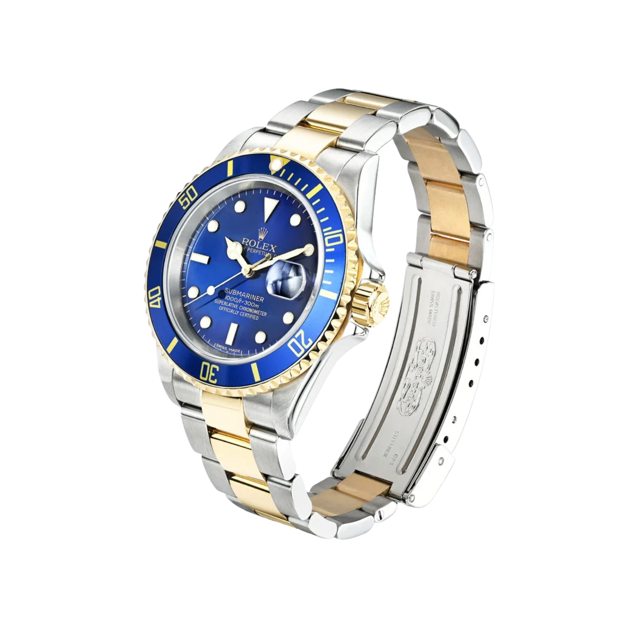 Rolex – Submariner Date 41mm “Bluesy” in Yellow Rolesor with Blue Dial - Jackson Hole Jewelry Company