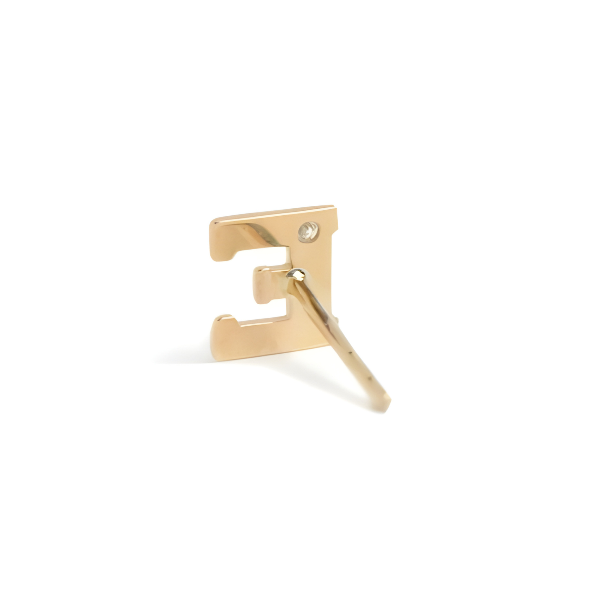 ANZIE Love Letter Single Diamond Stud (A–Z) in 14K Gold 0.01 cttw - Jackson Hole Jewelry Company