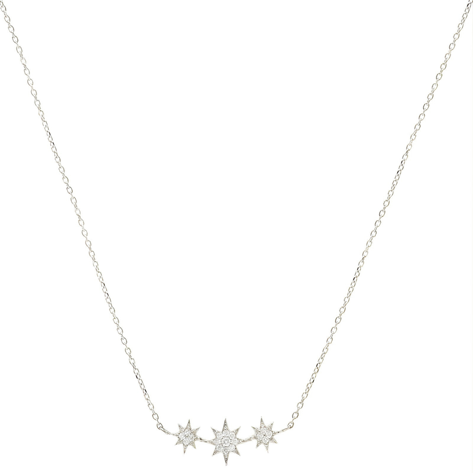 ANZIE Aztec North Star Micro Bar Necklace in 14K Gold 0.10 cttw - Jackson Hole Jewelry Company