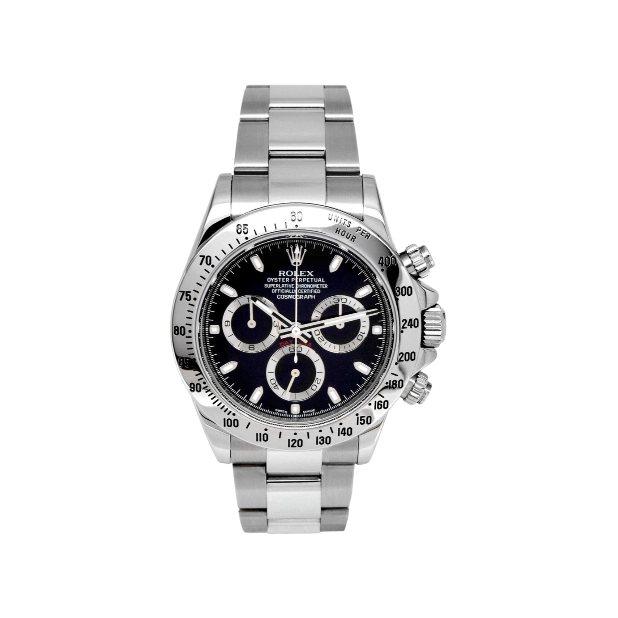 Rolex – Cosmograph Daytona 40mm in Oystersteel with Black Dial - Jackson Hole Jewelry Company