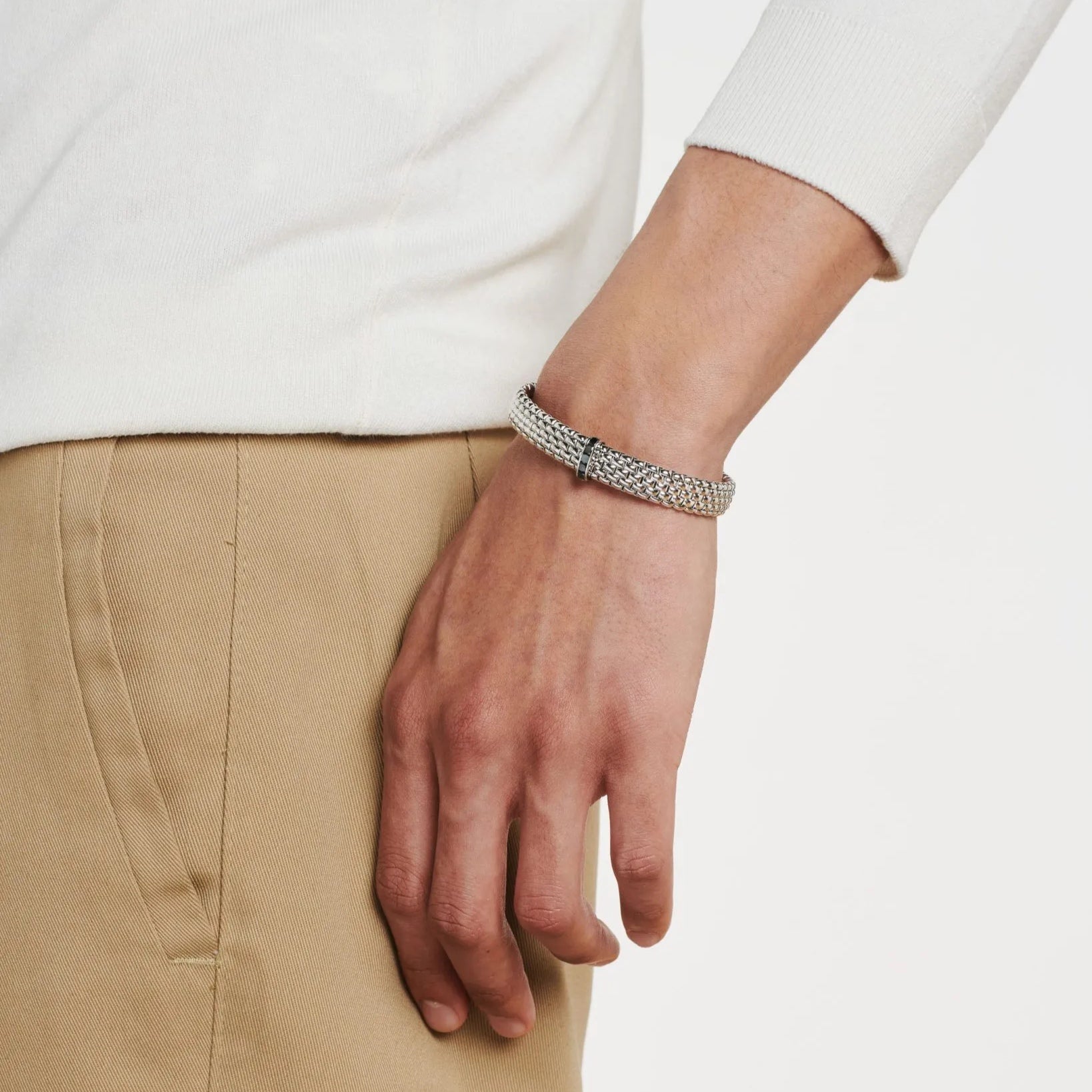 FOPE PANORAMA 18K Gold Flex’it Bracelet with Princess-cut Black Diamond - 0.70 carats - Jackson Hole Jewelry Company