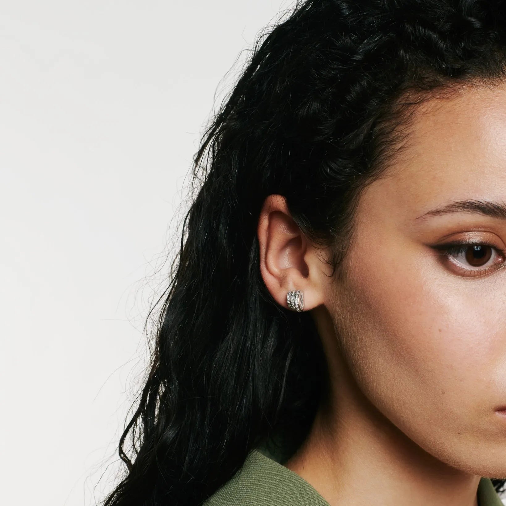 FOPE PRIMA 18K White Gold Studs with White Diamond Pavé - 0.38 carats - Jackson Hole Jewelry Company