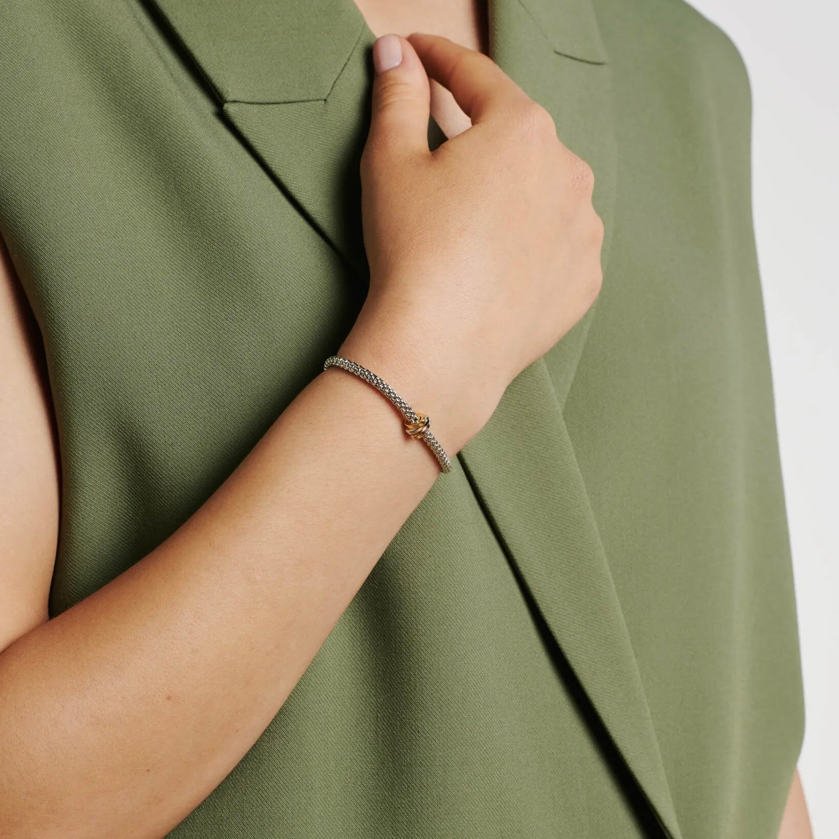 FOPE PRIMA Flex’it Bracelet with 18K Gold Rondels - Jackson Hole Jewelry Company