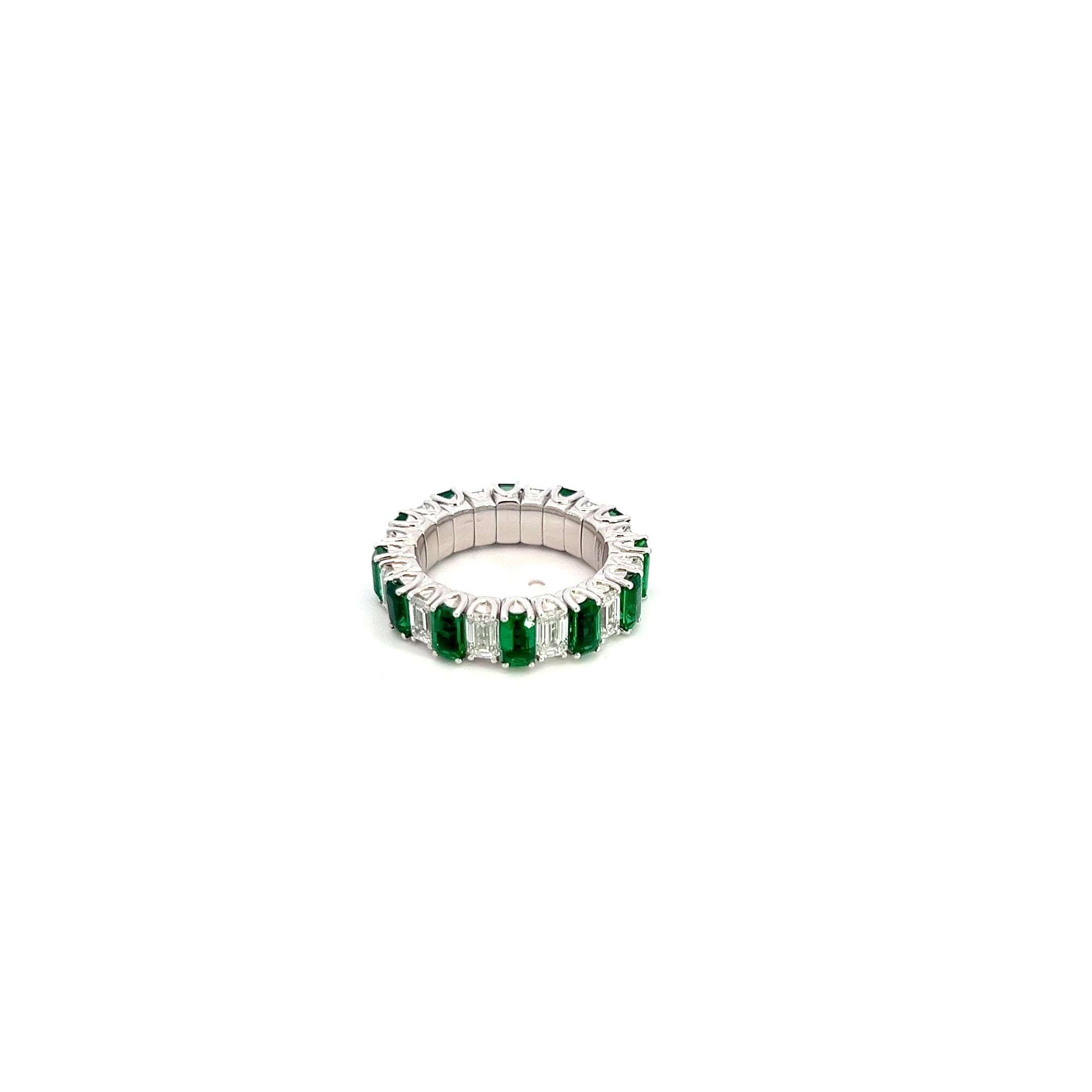Picchiotti Xpandable™ Diamonds and Emeralds Ring White Gold 750 - Jackson Hole Jewelry Company