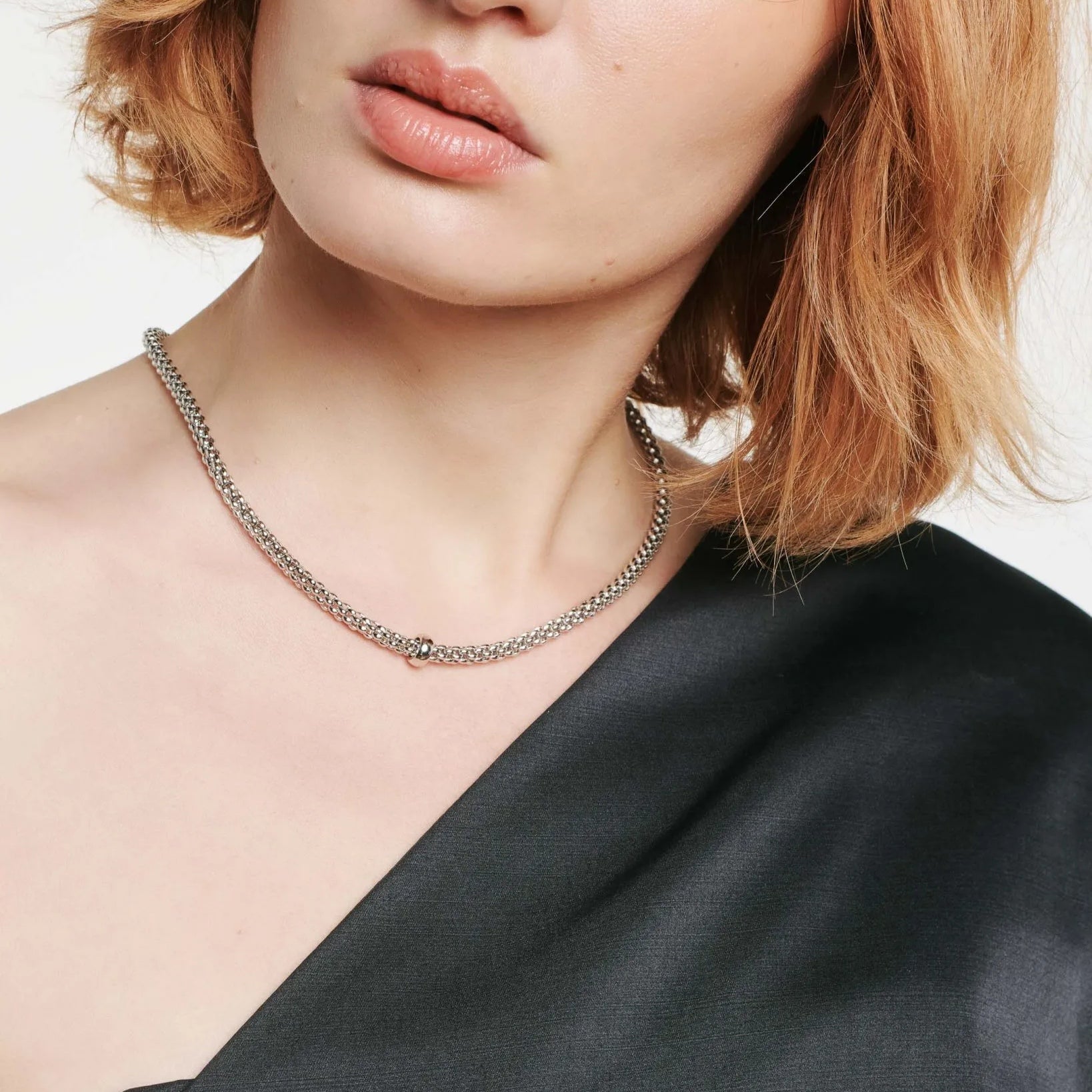 FOPE SOLO 18K Gold Necklace with a White Diamond - Jackson Hole Jewelry Company