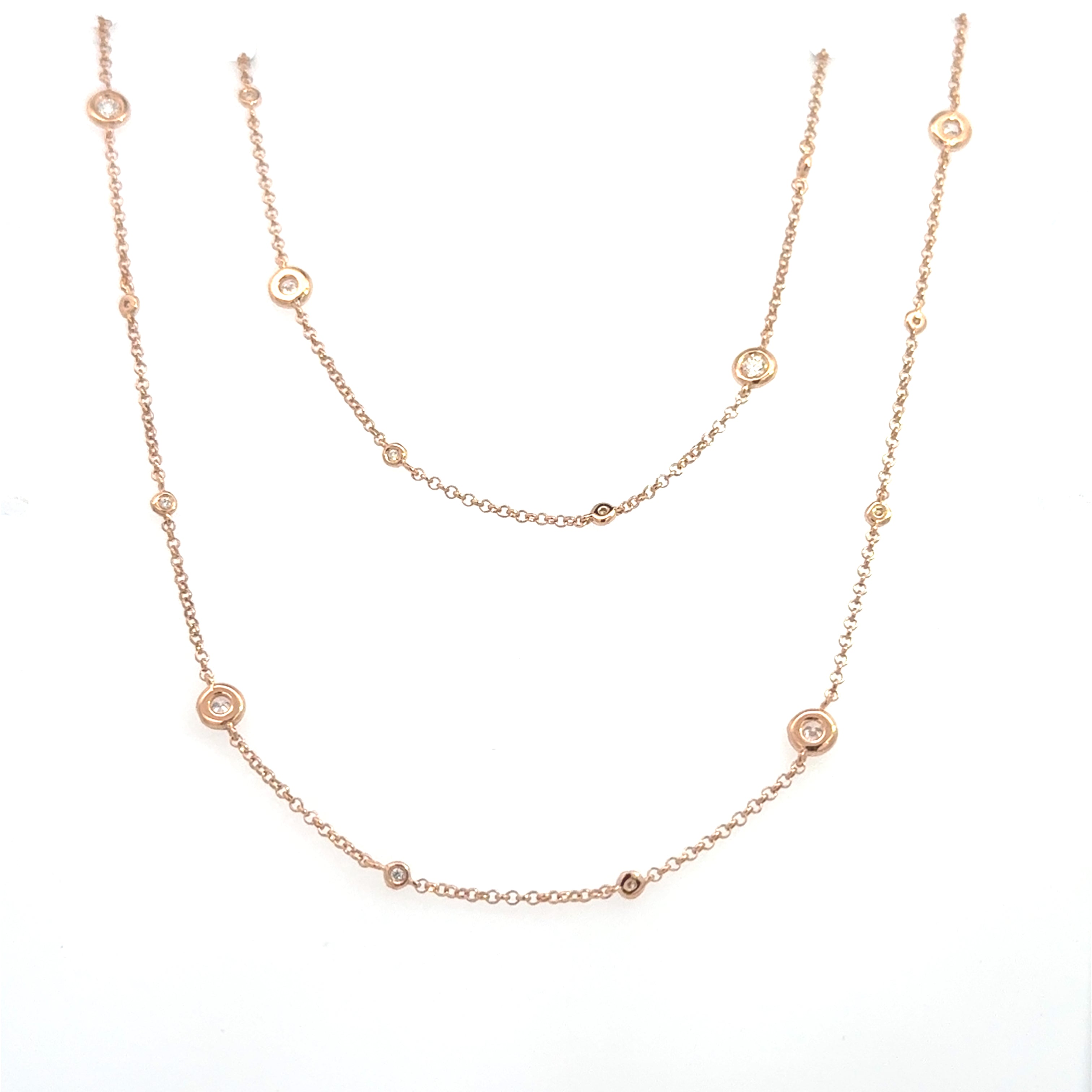 Chantecler Capri Necklace Accessory – 84cm in 18K Rose Gold with Diamonds - Jackson Hole Jewelry Company