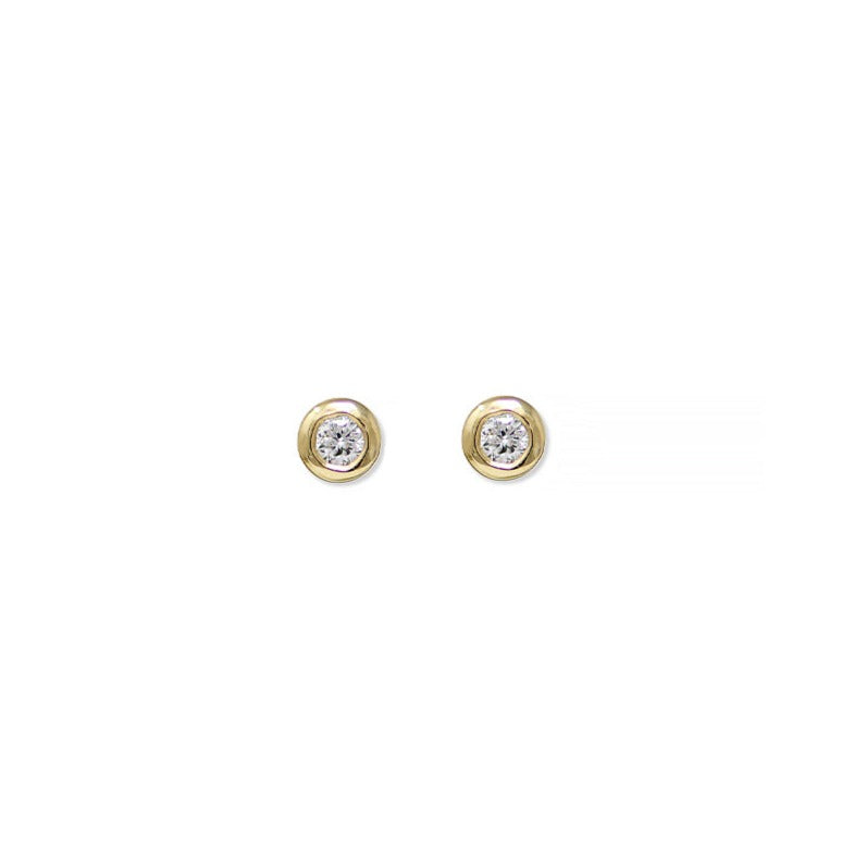 ANZIE 14K YELLOW GOLD DIAMOND CLEO STUD - Jackson Hole Jewelry Company
