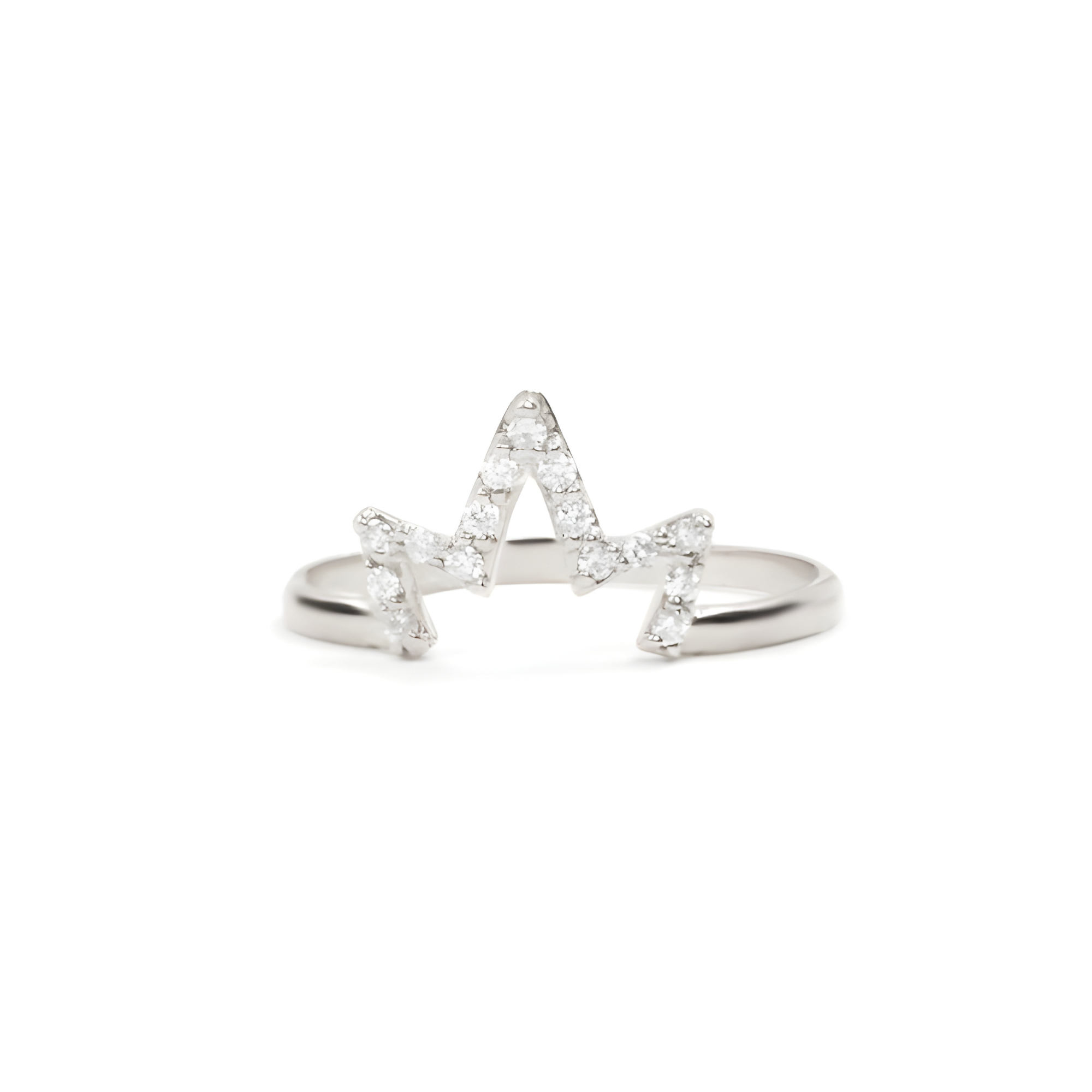 ANZIE Aztec Starburst Zig Zag Diamond Pavé Ring in 14K Gold 0.12 cttw - Jackson Hole Jewelry Company