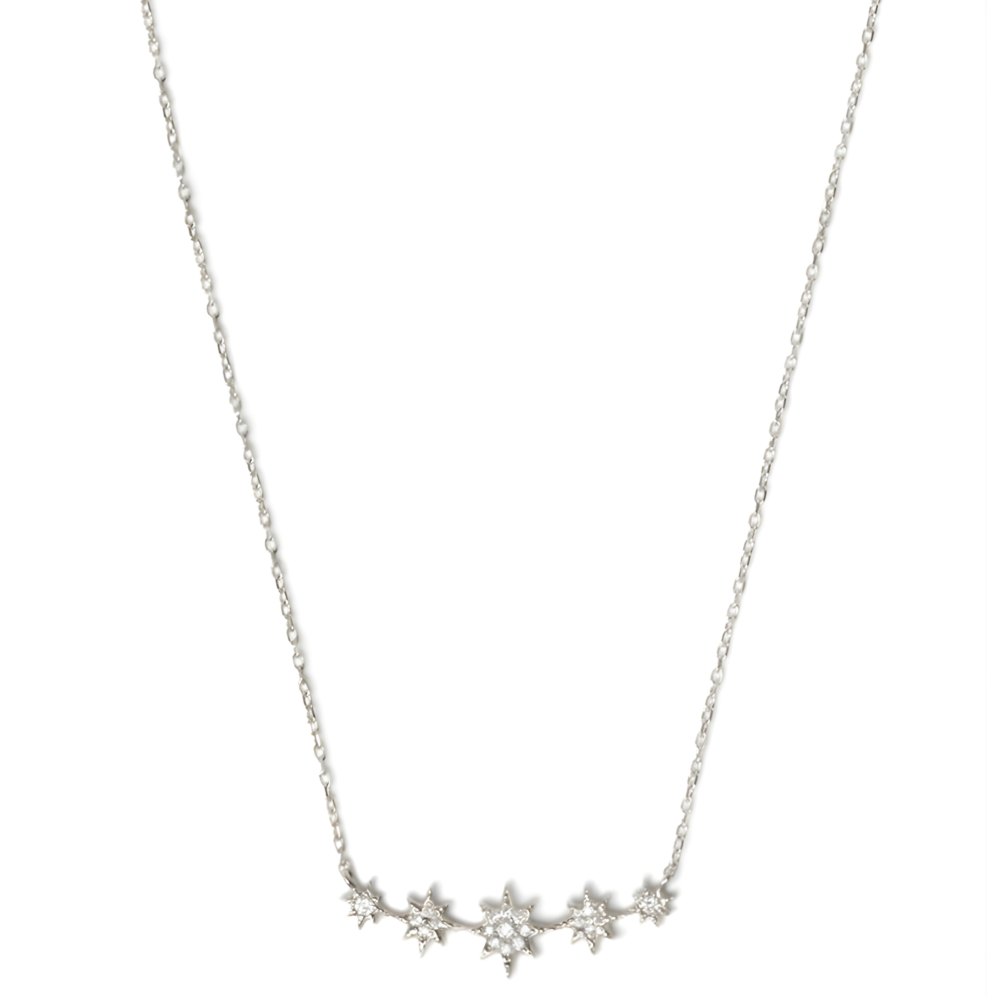ANZIE Aztec North Star Mini Bar Necklace in 14K Gold 0.12 cttw - Jackson Hole Jewelry Company