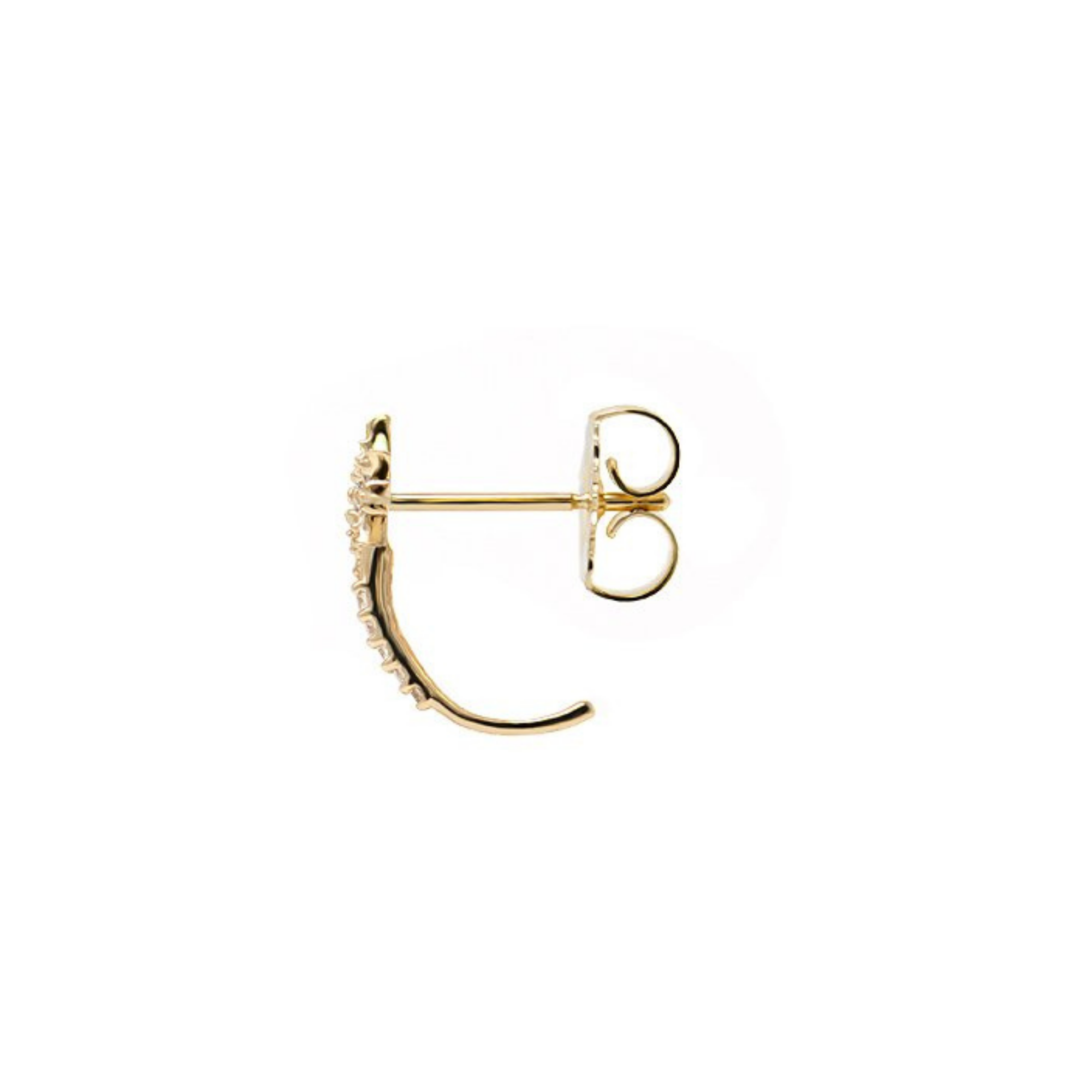 ANZIE Micro Aztec North Star Half Hoop Earrings in 14K Gold 0.09 cttw - Jackson Hole Jewelry Company