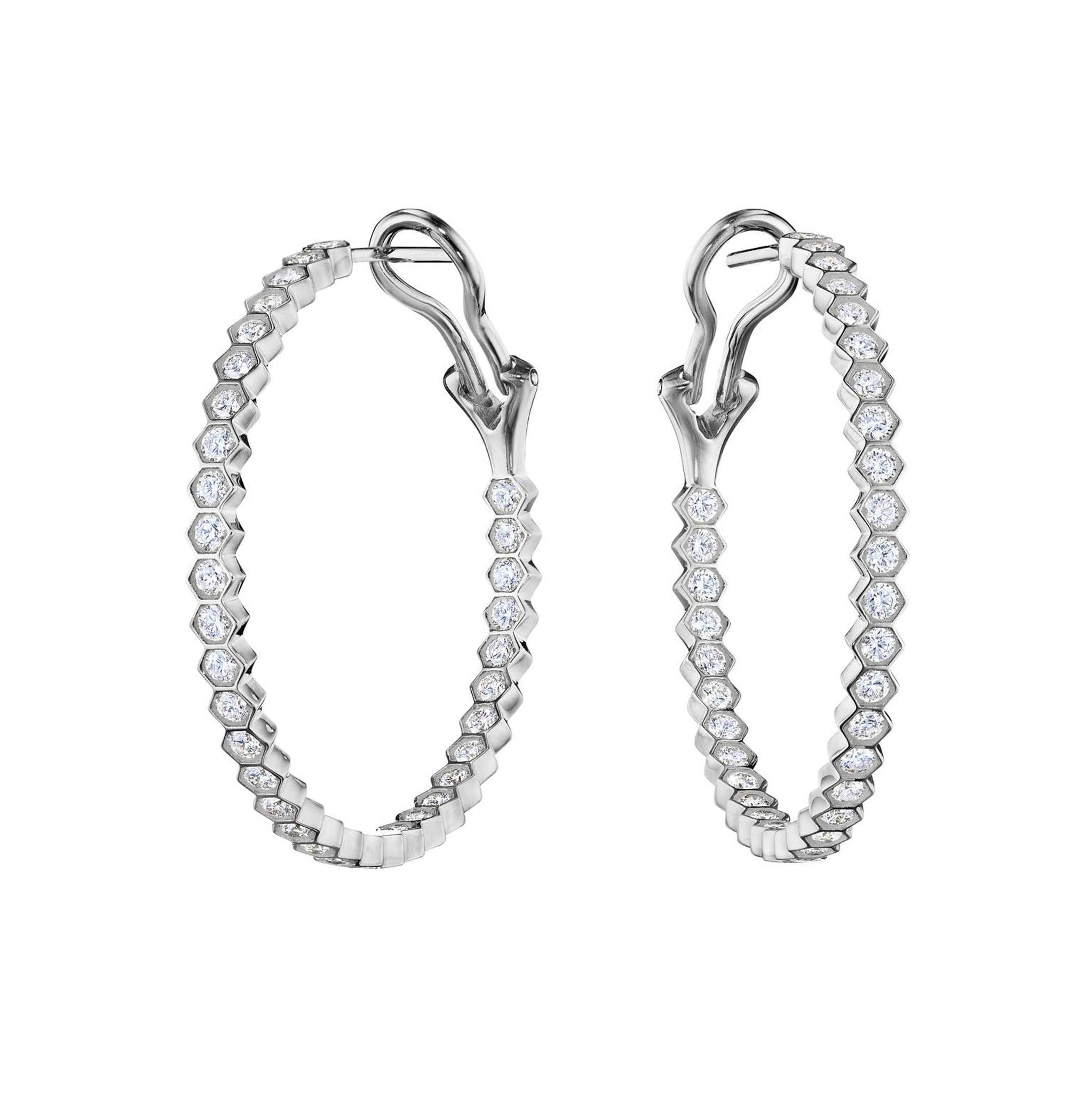 1.22ctw (68, 0.02ct av)Round G-H SI, 18k WG, 1.25" - Jackson Hole Jewelry Company