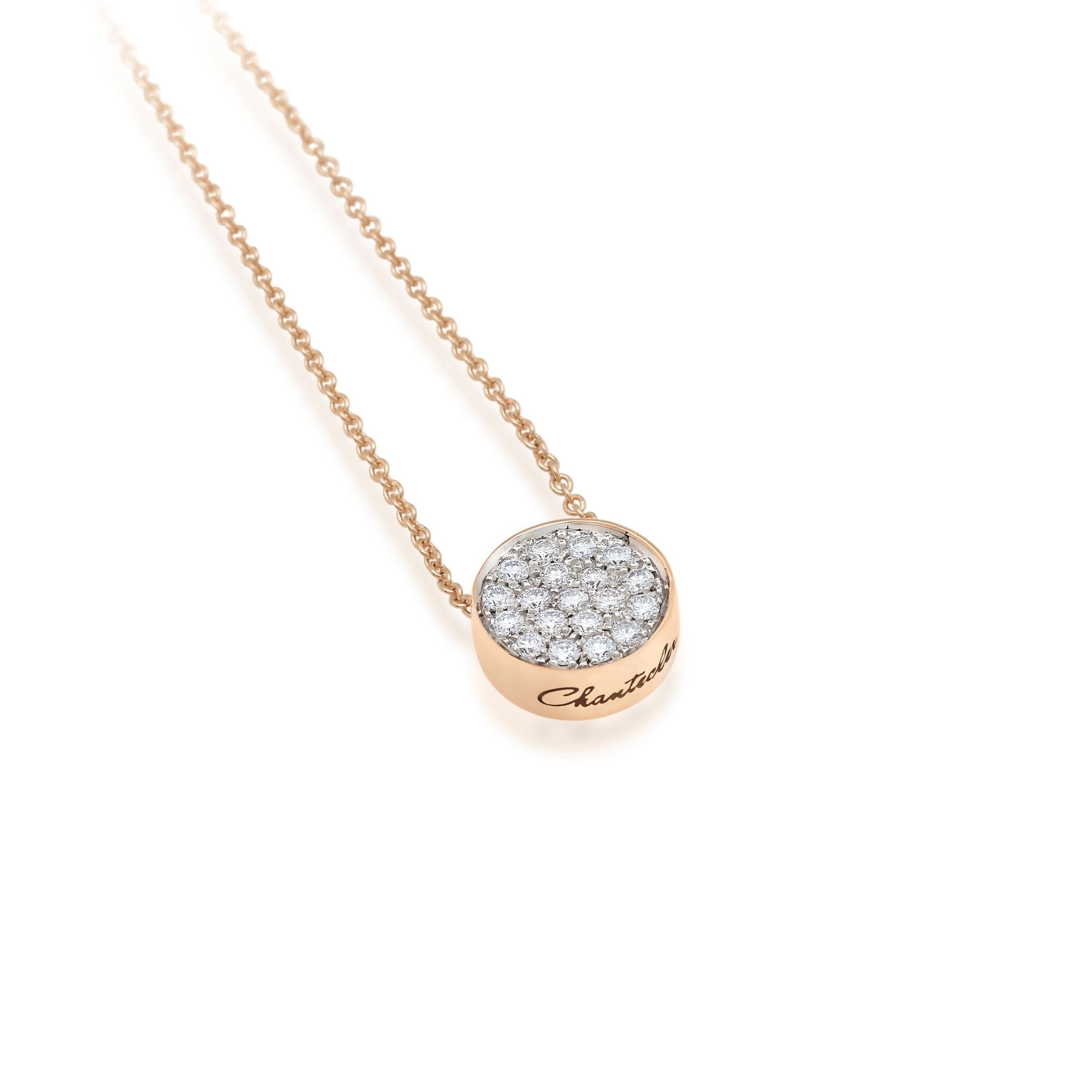 CHANTECLER CAPRITUDE PAILLETTES 18K ROSE GOLD DIAMOND NECKLACE - Jackson Hole Jewelry Company
