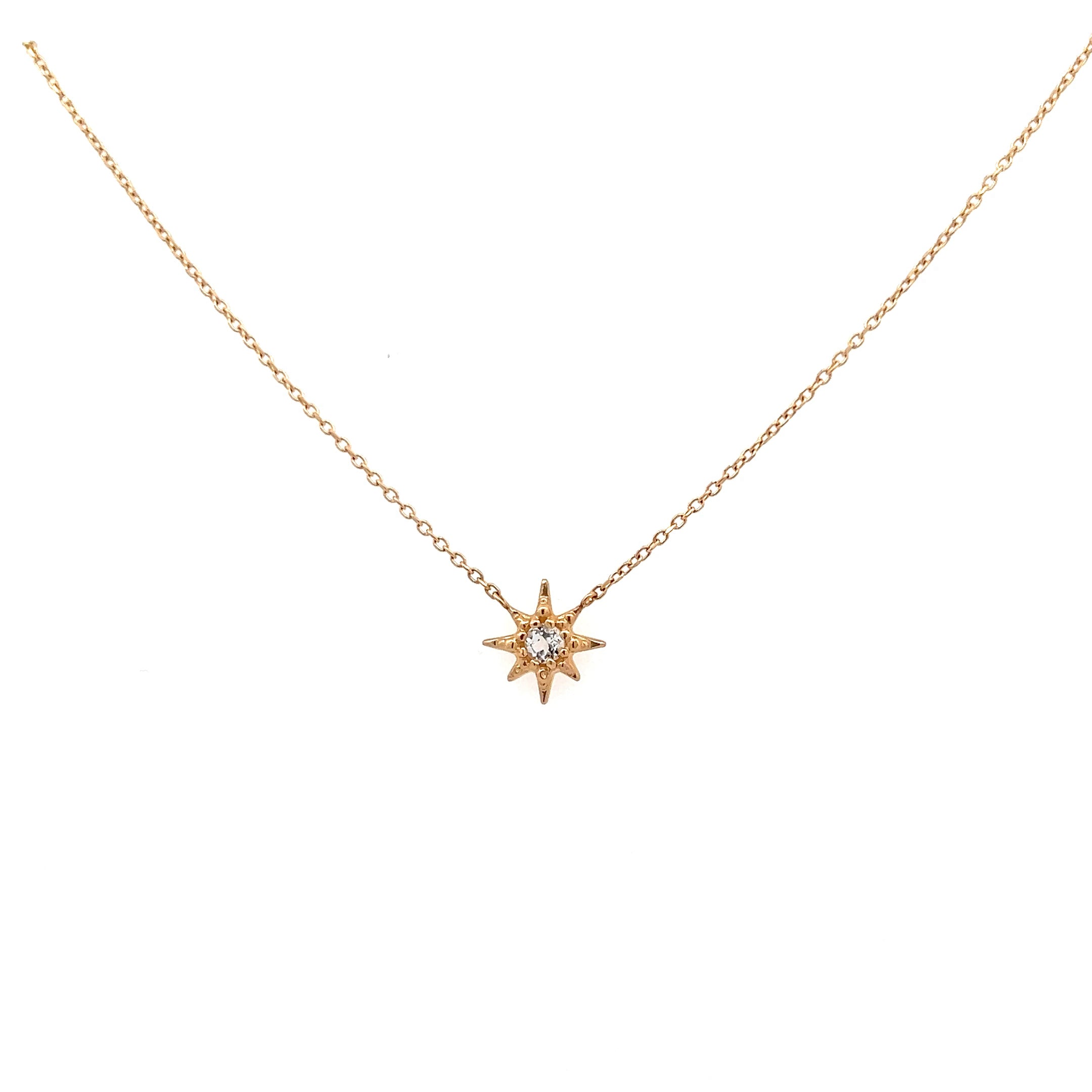 ANZIE Micro Aztec Starburst Necklace 14K Gold - Jackson Hole Jewelry Company