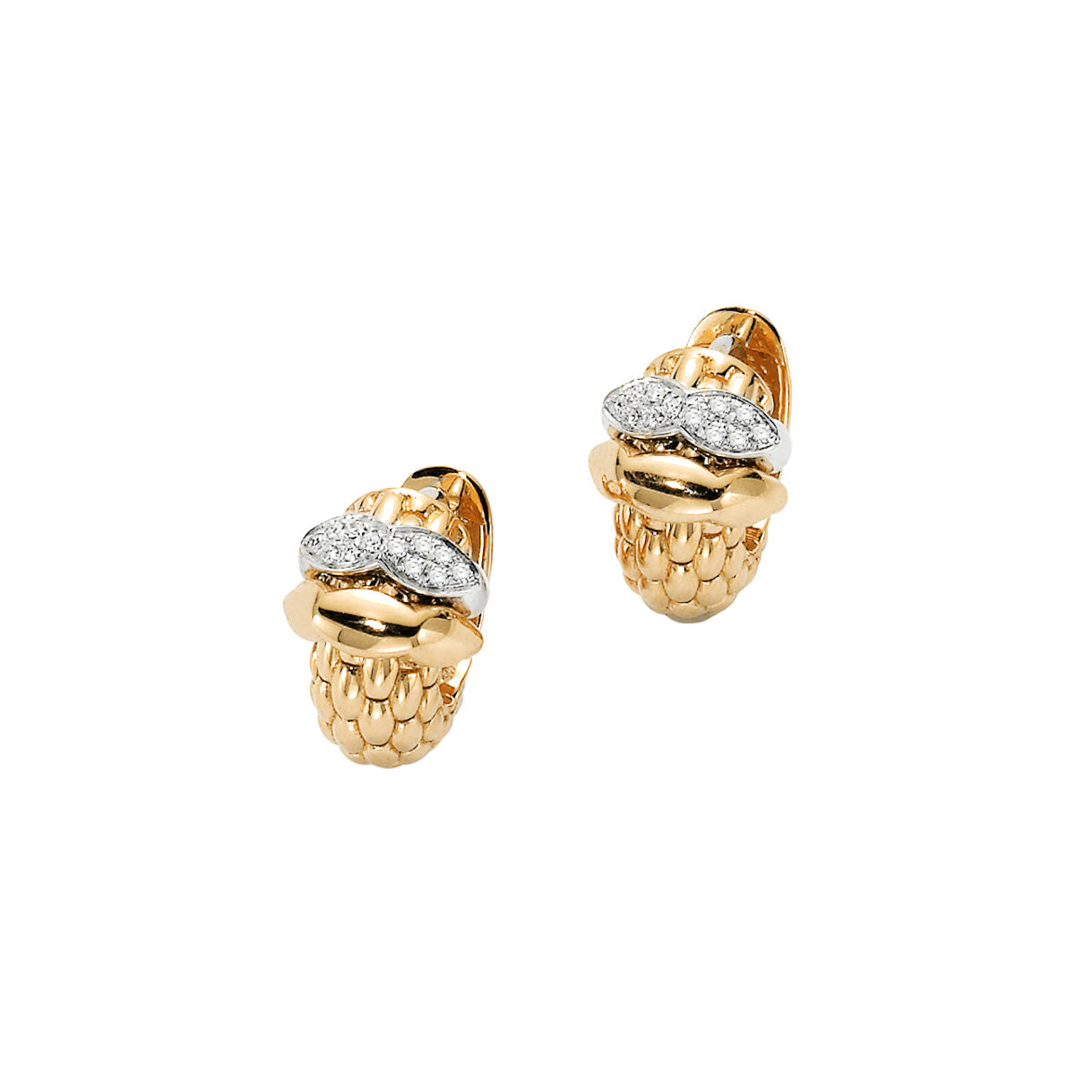 FOPE LOVE NEST 18K Gold Earrings with White Diamonds - 0.13 carats - Jackson Hole Jewelry Company