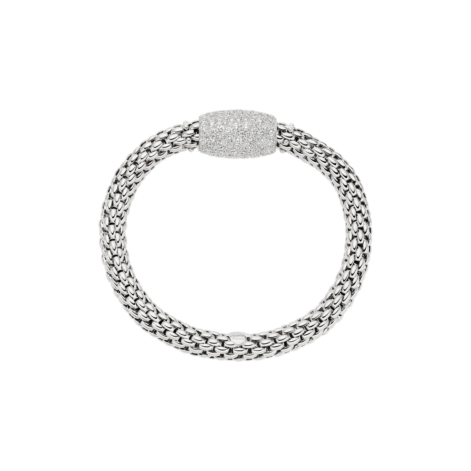 FOPE LOVE NEST 18K Gold Bracelet with White Diamond Pavé Charm - 3.93 carats - Jackson Hole Jewelry Company