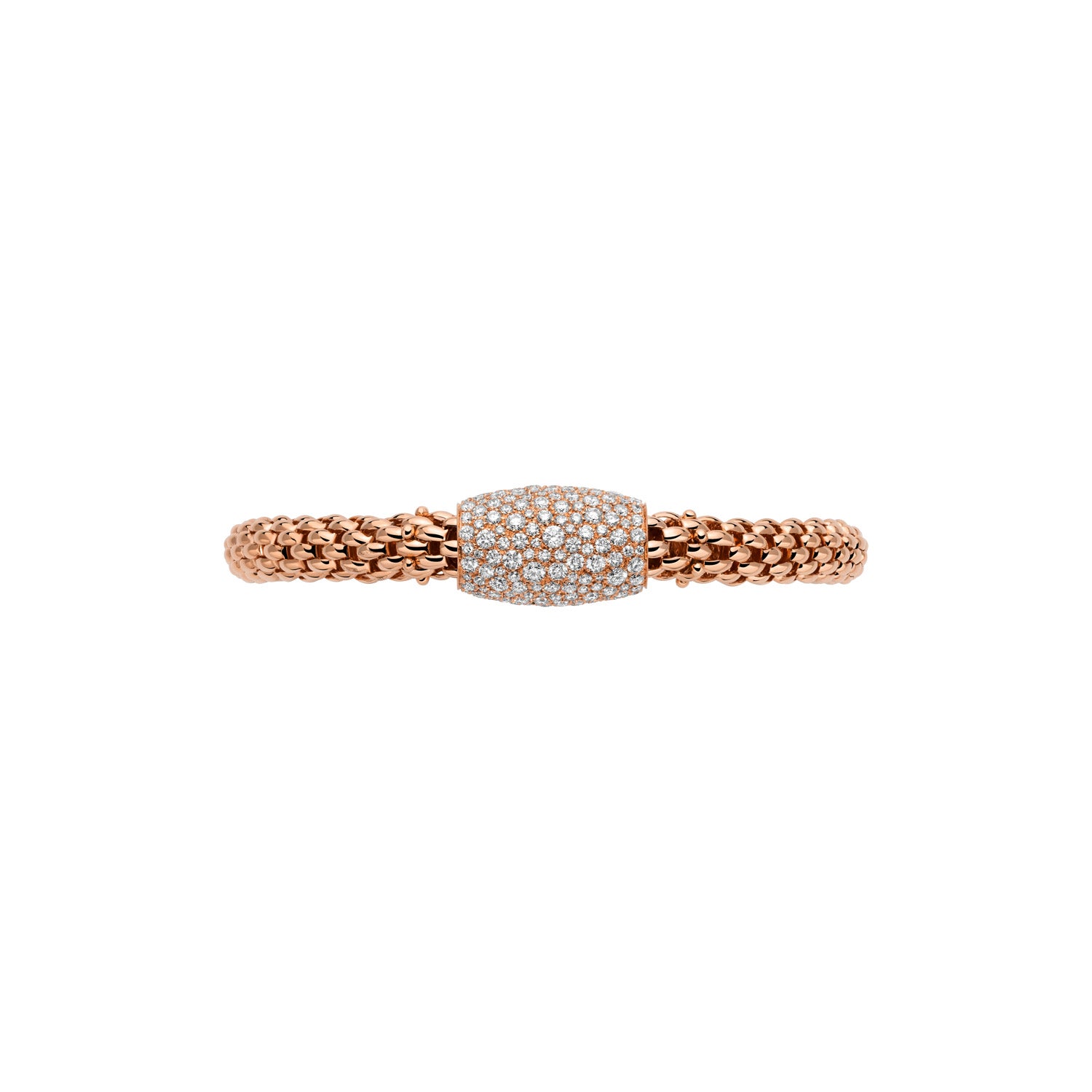 FOPE LOVE NEST 18K Gold Bracelet with White Diamond Pavé Charm - 3.93 carats - Jackson Hole Jewelry Company