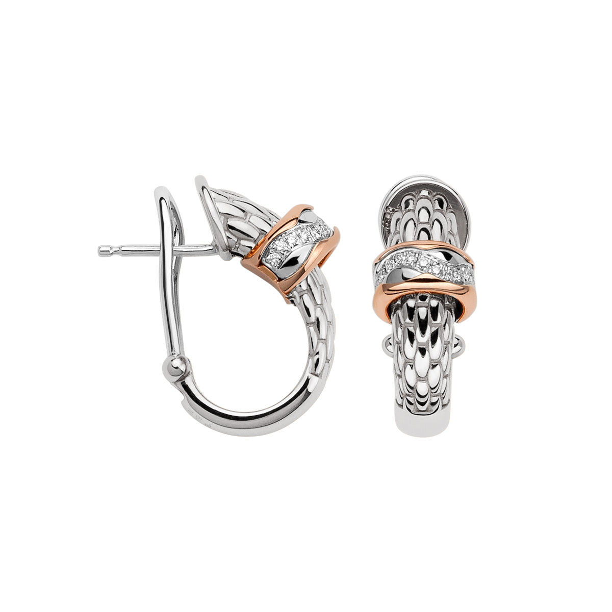 FOPE LOVE NEST 18K Gold Earrings with White Diamonds - 0.16 carats - Jackson Hole Jewelry Company