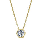 0.30ctw (1, 0.30ct av) Round G-H SI, 18k YG, 18" w/ jump ring at 16" - Jackson Hole Jewelry Company