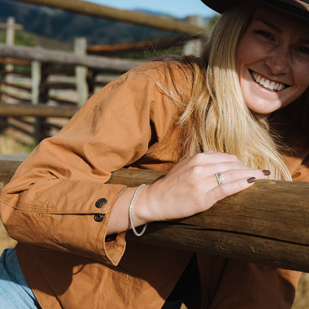 CLASSIC TETON TENNIS BRACELET WITH WHITE DIAMONDS - Jackson Hole Jewelry Company