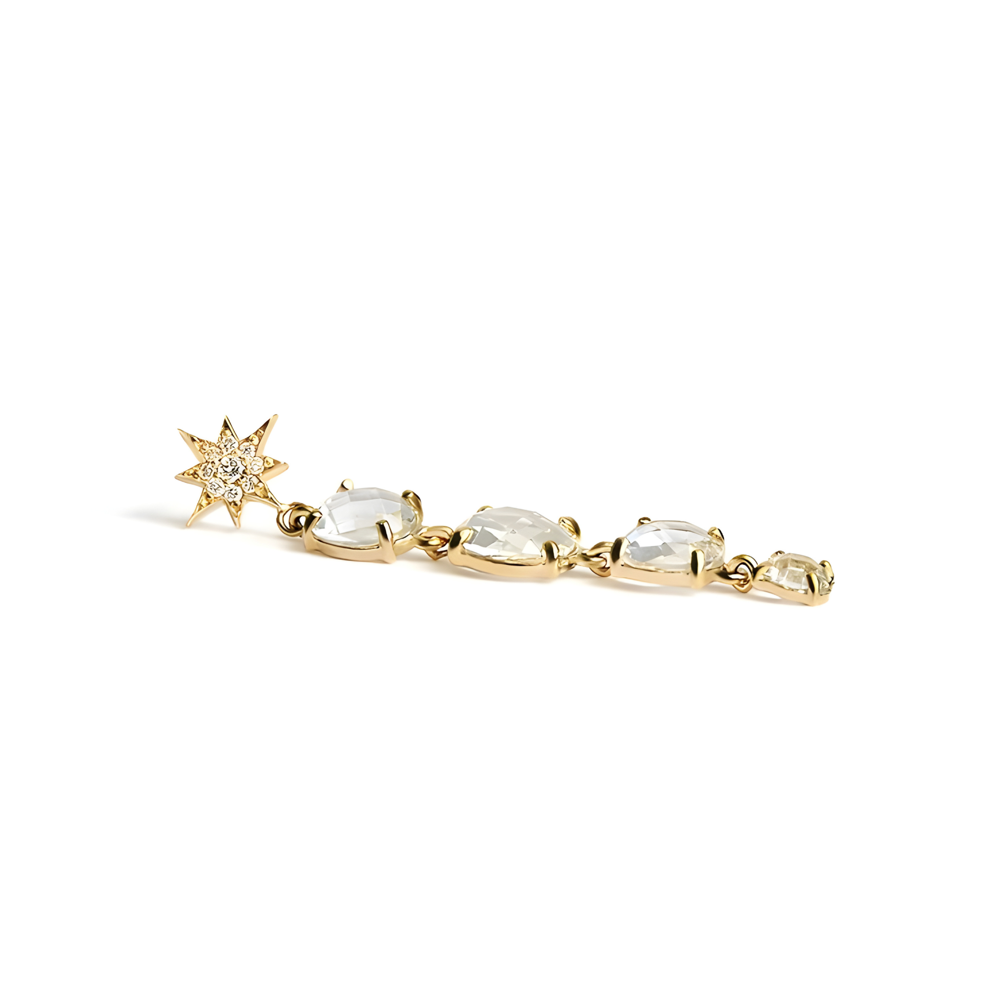 ANZIE Aztec North Star Melia Earrings in 14K Gold 0.10 cttw - Jackson Hole Jewelry Company