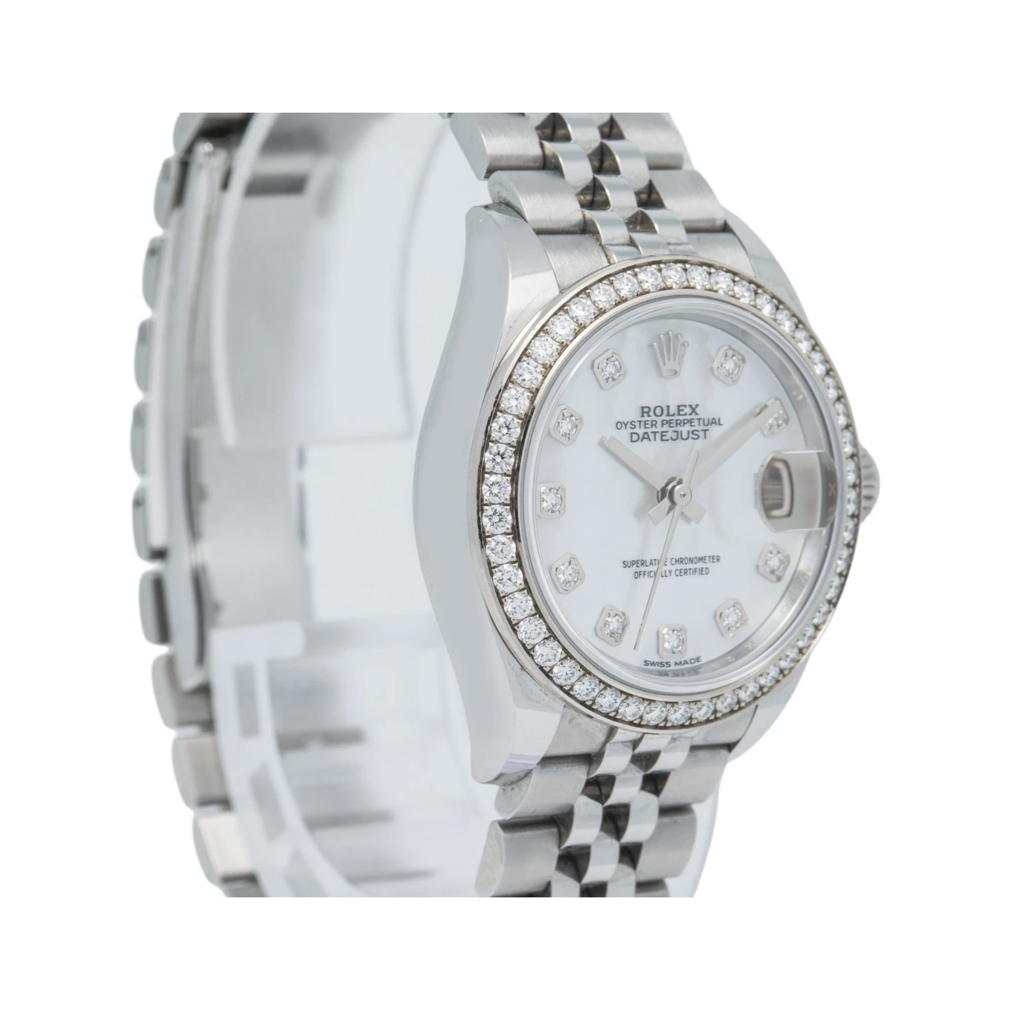 Rolex Datejust 31 mm Mother of Pearl Diamond Dial with Diamond Bezel on Jubilee - Jackson Hole Jewelry Company
