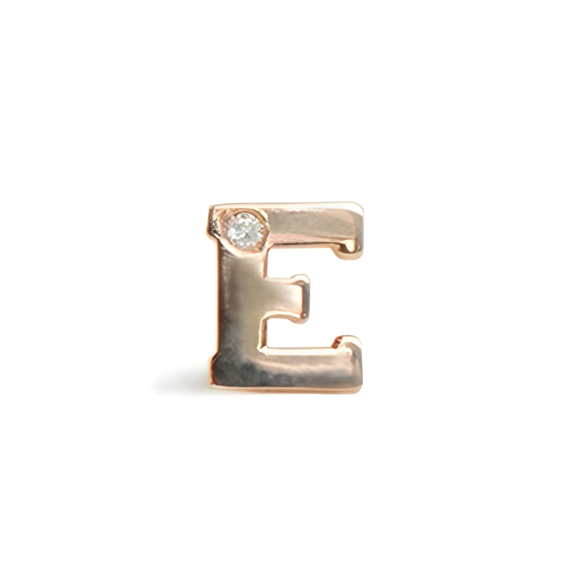 ANZIE Love Letter Single Diamond Stud (A–Z) in 14K Gold 0.01 cttw - Jackson Hole Jewelry Company
