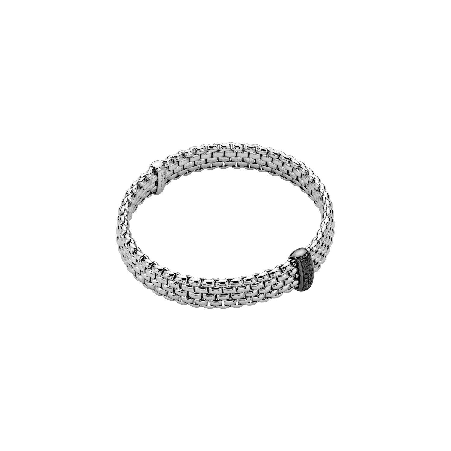 FOPE PANORAMA 18K Gold Flex’it Bracelet with Black Diamond Pavé - 0.17 carats - Jackson Hole Jewelry Company