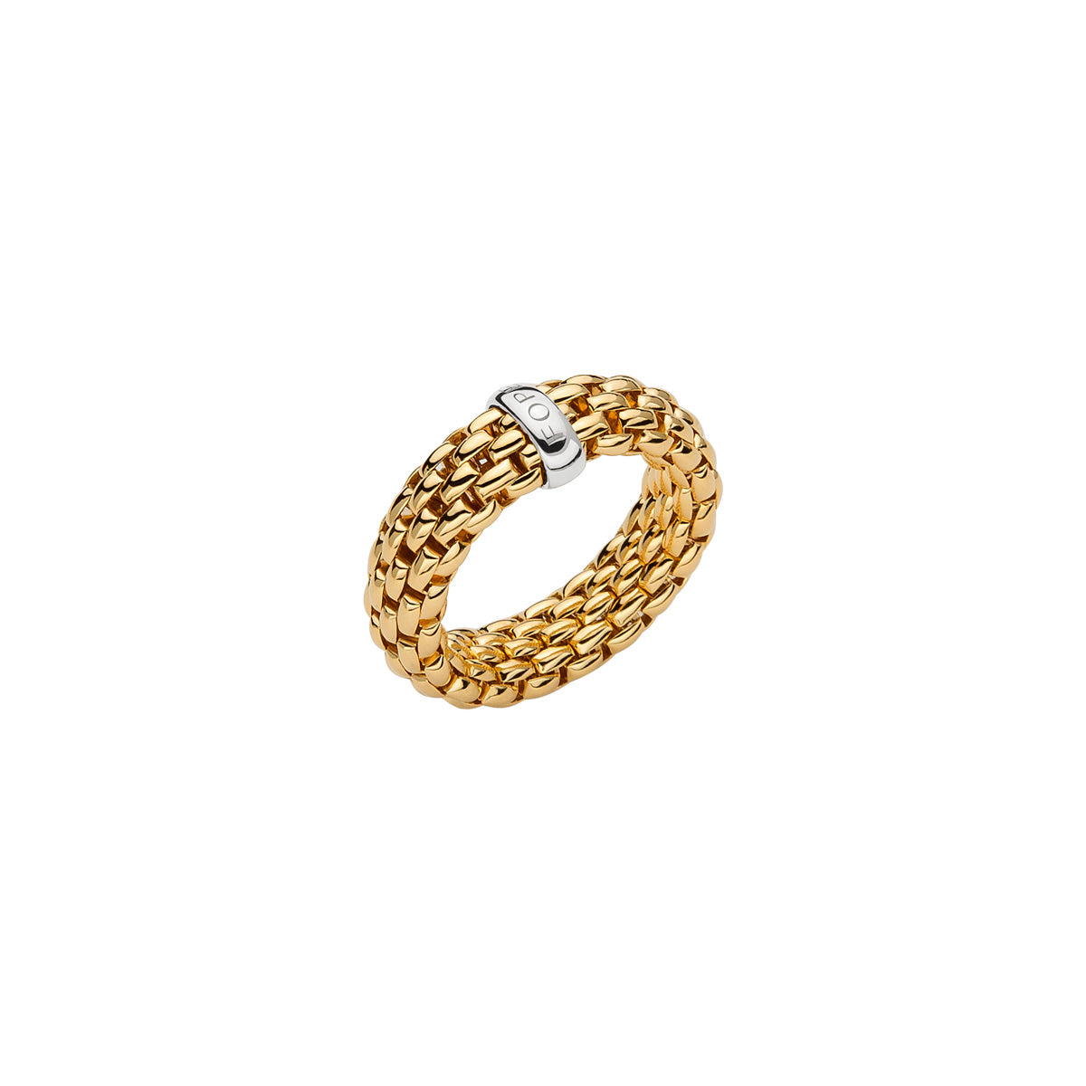 FOPE ESSENTIALS 18K Gold Flex'it Ring With Oval Mesh - Jackson Hole Jewelry Company