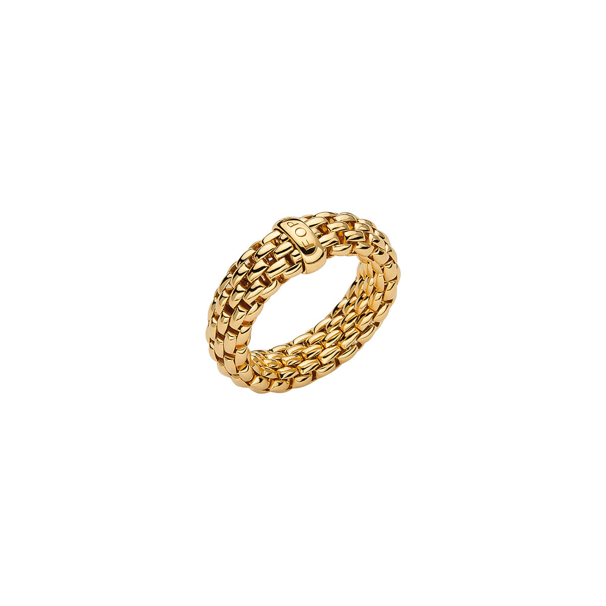 FOPE ESSENTIALS 18K Gold Flex'it Ring With Oval Mesh - Jackson Hole Jewelry Company