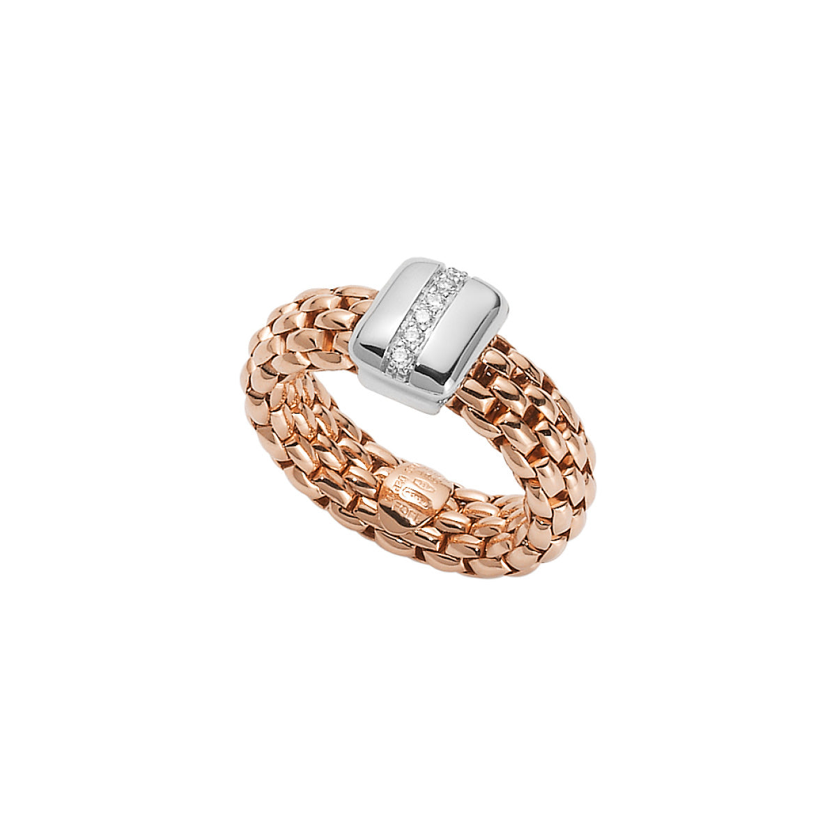 FOPE VENDOME 18K Gold Flex'it Ring with White Diamonds - 0.08 carats - Jackson Hole Jewelry Company