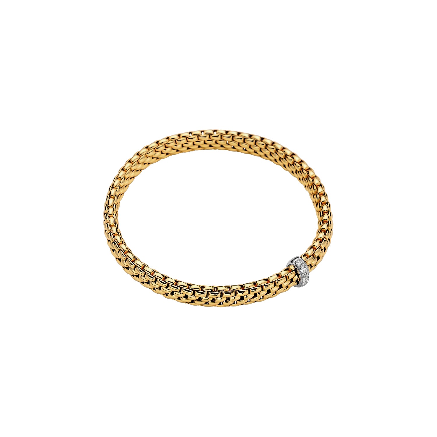 FOPE VENDOME BRACELET WITH DIAMONDS IN 18K GOLD - Jackson Hole Jewelry Company