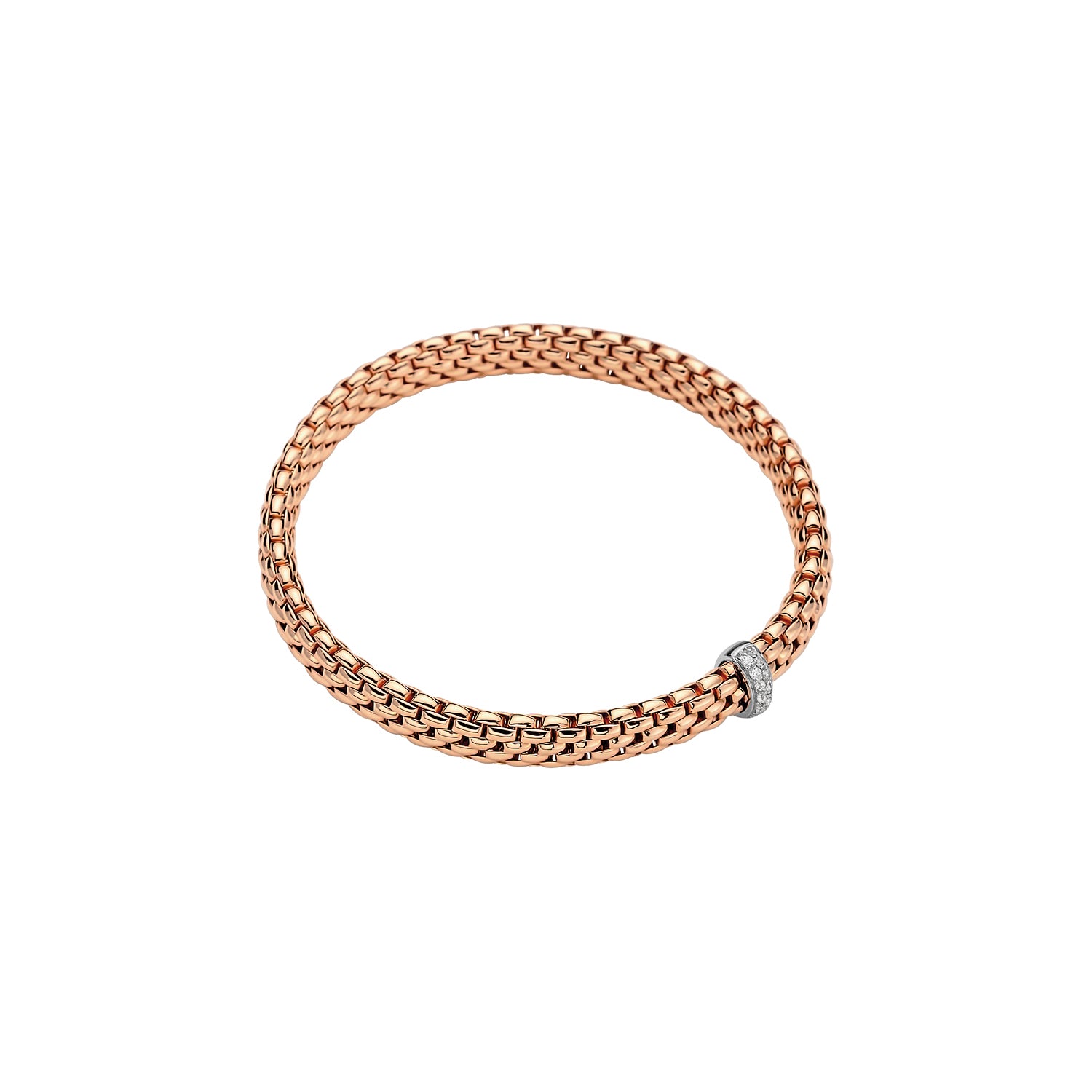 FOPE VENDOME BRACELET WITH DIAMONDS IN 18K GOLD - Jackson Hole Jewelry Company