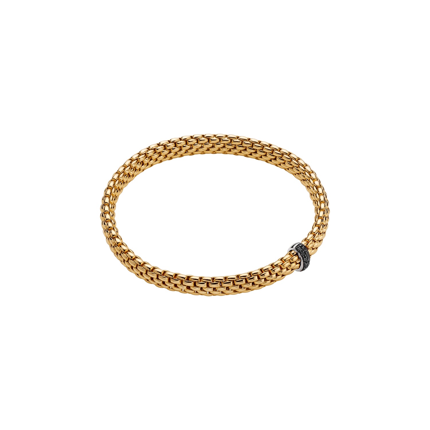 FOPE VENDOME 18K GOLD BRACELET WITH BLACK DIAMONDS - Jackson Hole Jewelry Company
