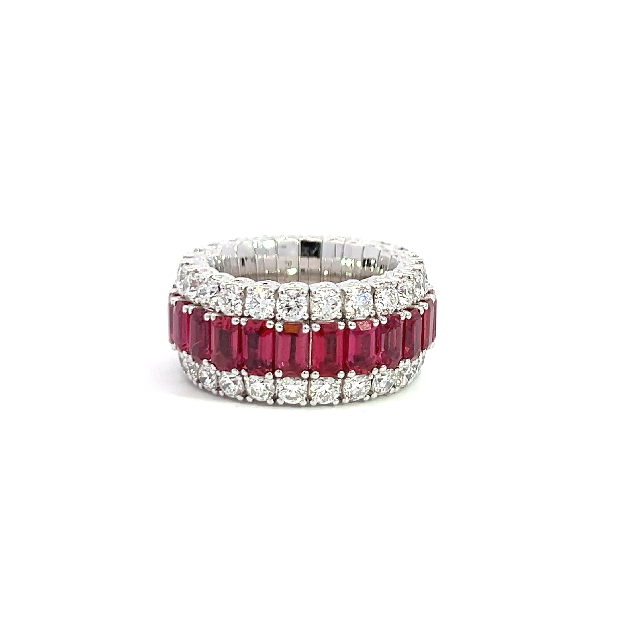 Picchiotti Xpandable™ Ruby and Diamond Ring White Gold 750 - Jackson Hole Jewelry Company