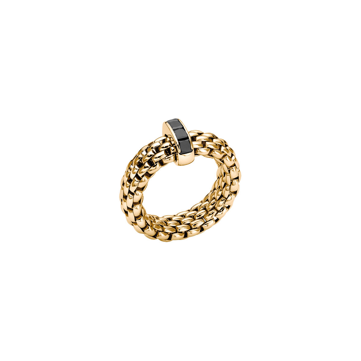 FOPE VENDOME 18K Gold Flex'it Ring with Black Diamonds - 0.56 carats - Jackson Hole Jewelry Company